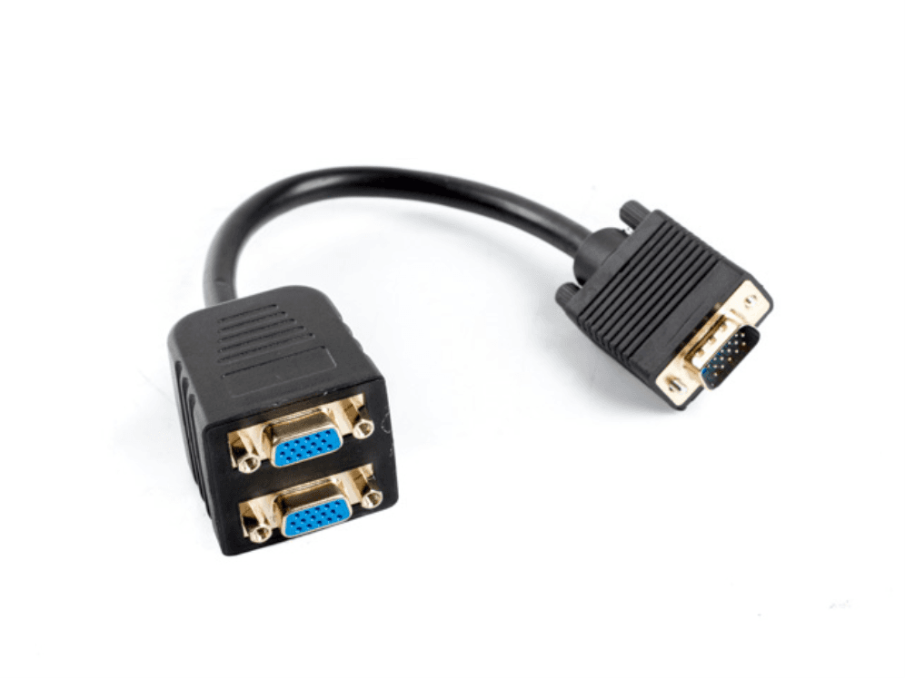 Adaptador VGA Lanberg AD-0020-BK VGA/VGA X2 20cm
