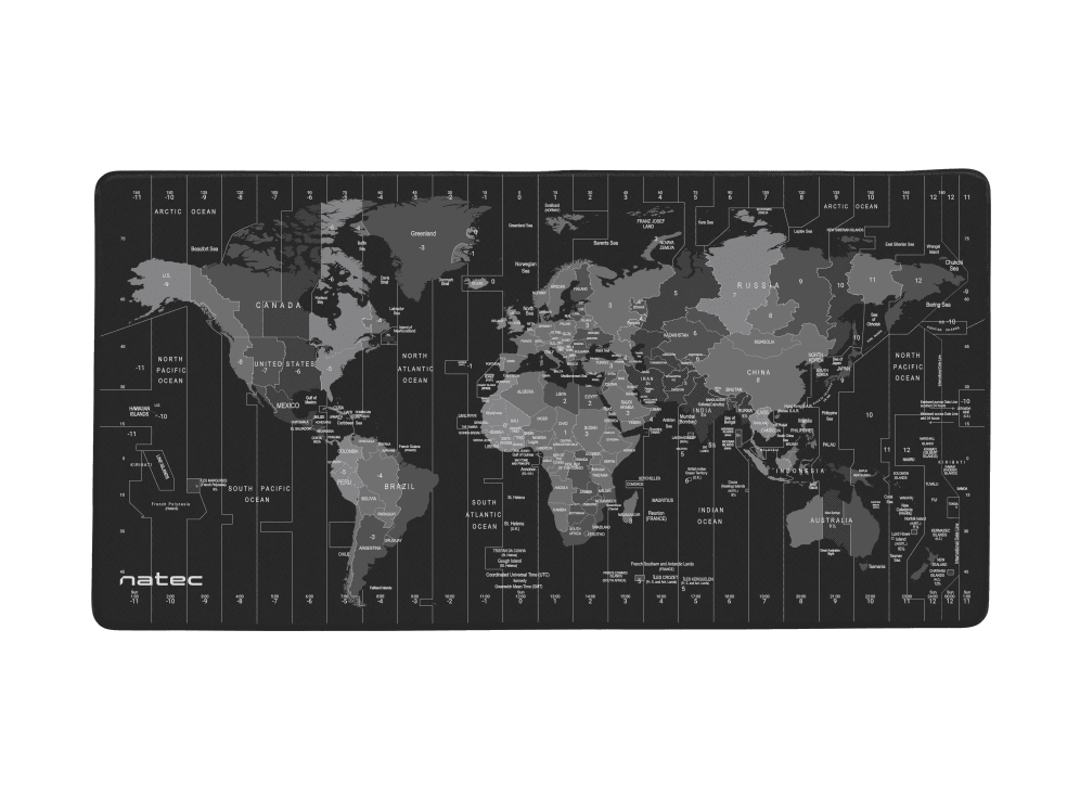 Alfombrilla Natec Time Zone Map Maxi 800x400mm — imagen 1