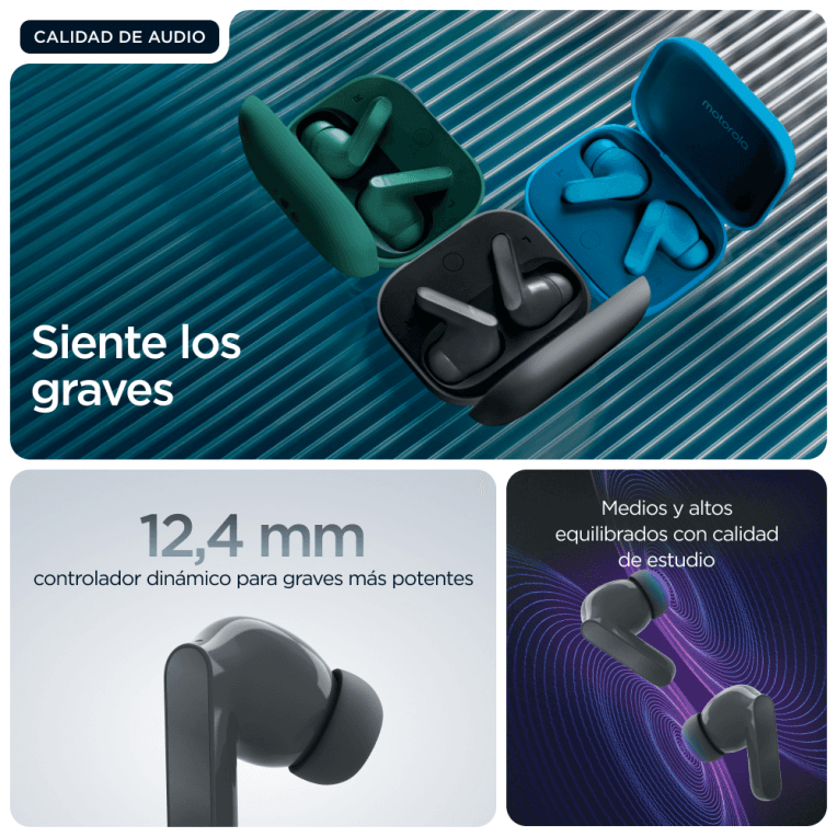 Auriculares Motorola Moto Buds Bass Black miniatura 12