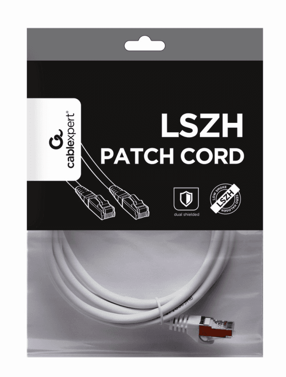 Cable de Red Gembird Cat 6A S-FTP LSZH Blanco 2m — imagen 1