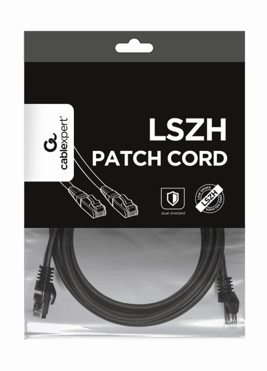 Cable de Red Gembird Cat 6A S-FTP LSZH Negro 3m — imagen 1