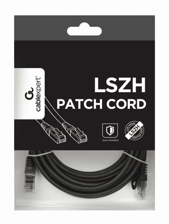 Cable de Red Gembird Cat 6A S-FTP LSZH Negro 5m — imagen 1