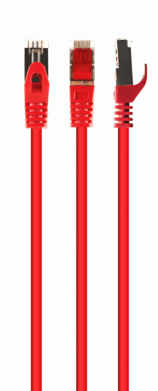 Cable de Red Gembird Cat 6A S-FTP LSZH Rojo 0.5m — imagen 1