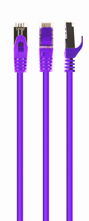 Cable de Red Gembird Cat 6A S-FTP LSZH Violeta 1m — imagen 1
