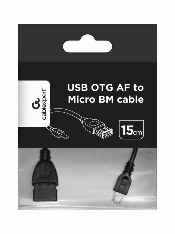 Cable USB Gembird A Micro USB Hembra Macho 0,15m — imagen 1