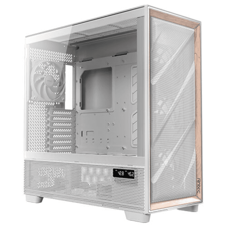 Caja ATX Antec Flux Pro EUV Wood Blanca 2xUSB3.0 — imagen 1