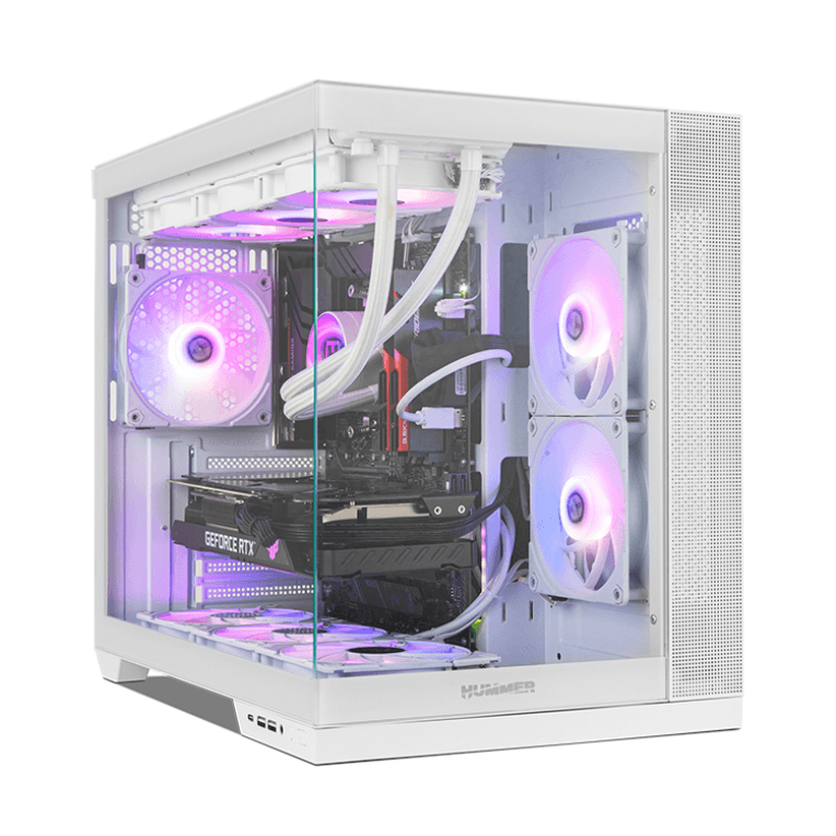 Caja ATX Nox Hummer Astra Neo Frameless Blanca — imagen 1