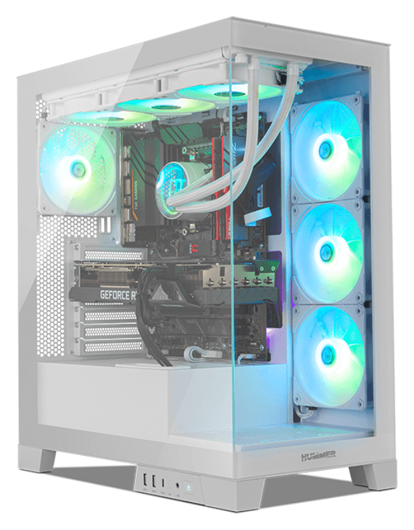 Caja ATX Nox Hummer Glock FrameLess Blanca miniatura 2