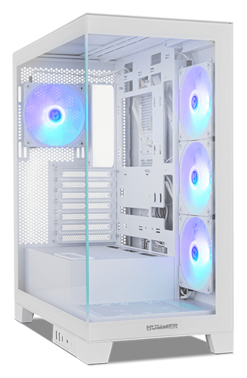 Caja ATX Nox Hummer Glock FrameLess Blanca miniatura 12