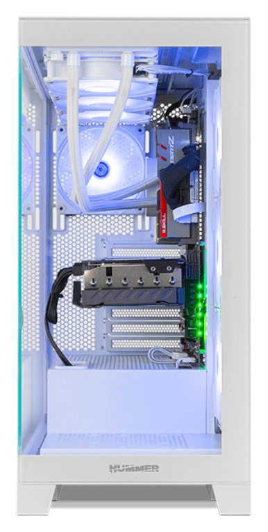 Caja ATX Nox Hummer Glock FrameLess Blanca miniatura 5