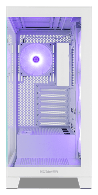 Caja ATX Nox Hummer Glock FrameLess Blanca miniatura 6