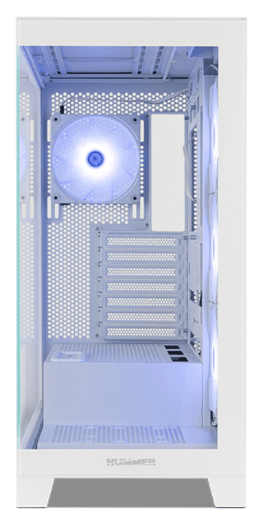 Caja ATX Nox Hummer Glock FrameLess Blanca miniatura 7