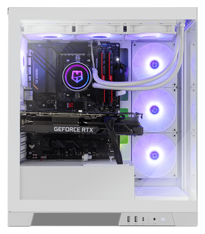 Caja ATX Nox Hummer Glock FrameLess Blanca miniatura 8