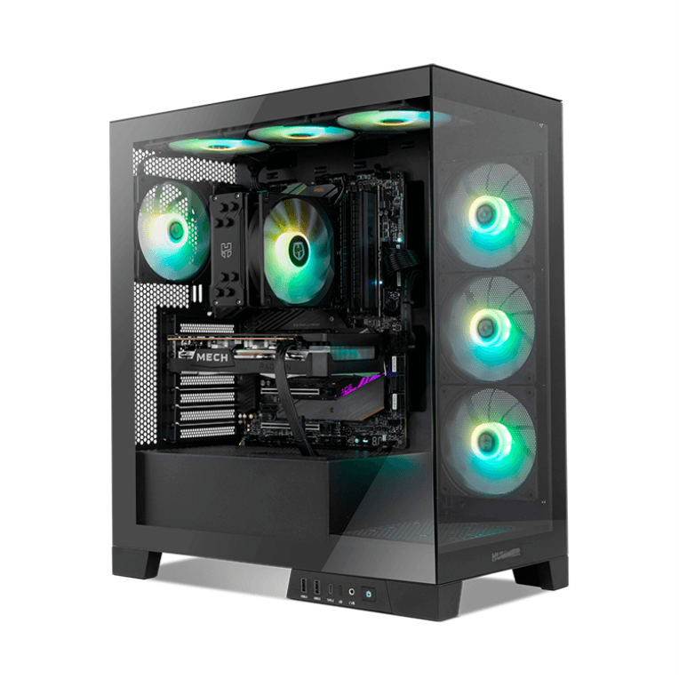 Caja ATX Nox Hummer Glock Frameless Negra miniatura 2