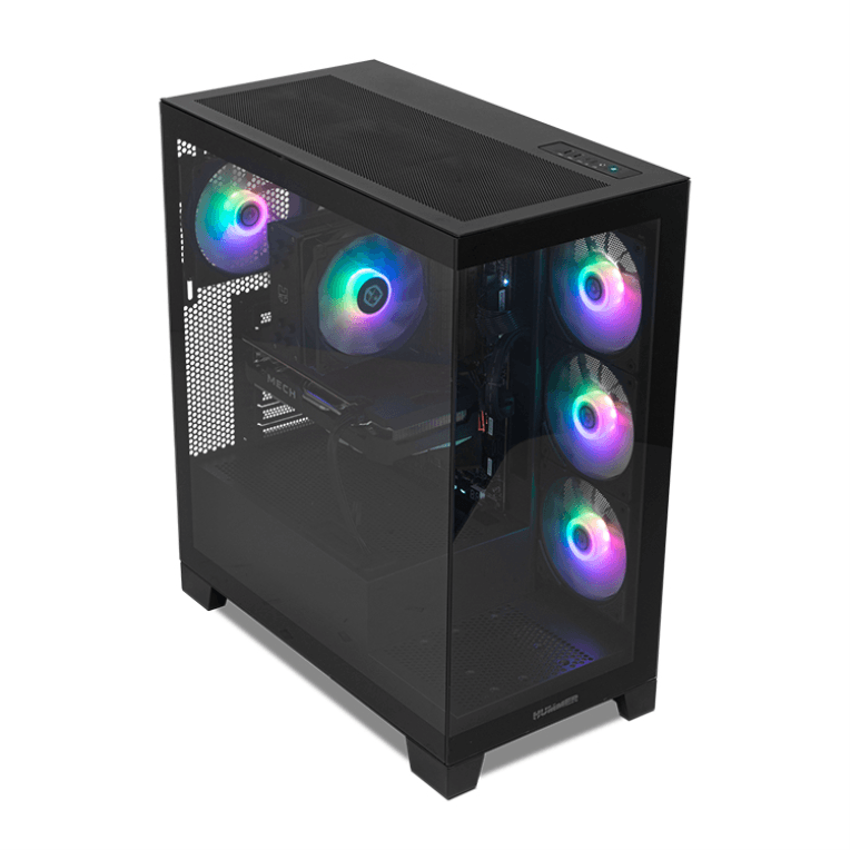 Caja ATX Nox Hummer Glock Frameless Negra miniatura 3