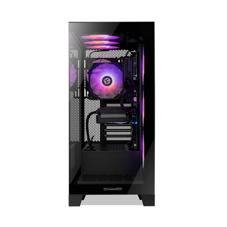 Caja ATX Nox Hummer Glock Frameless Negra miniatura 5