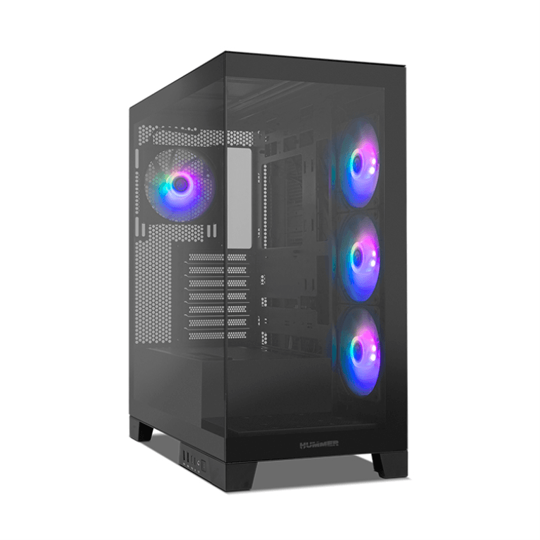 Caja ATX Nox Hummer Glock Frameless Negra miniatura 10