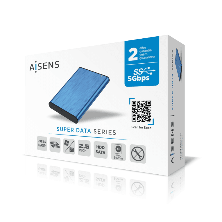 Caja Externa Aisens ASE-2525BLU 2.5" Azul miniatura 6
