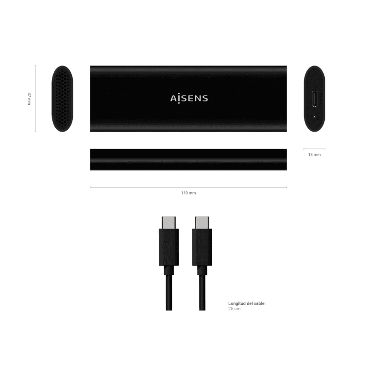 Caja Externa Aisens Asm2-014B M.2 Negra miniatura 6