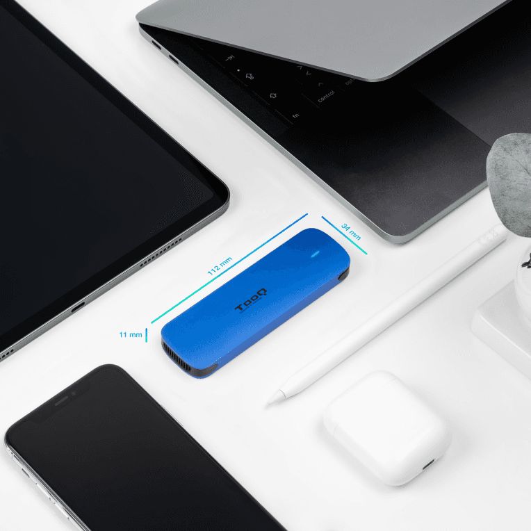 Caja Externa Tooq Tqe-2201Bl M.2 Aluminio Azul miniatura 3