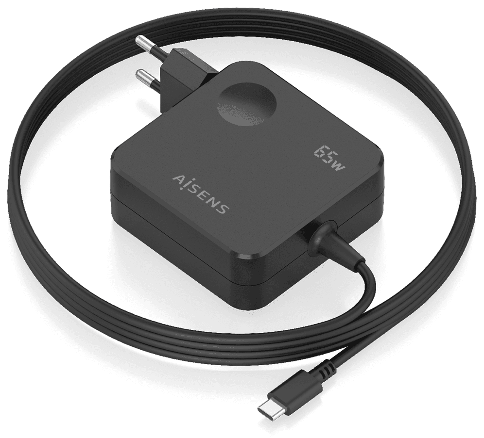 CARGADOR AISENS 65W PD3.0 1XUSB-C 1.5M NEGRO miniatura 3
