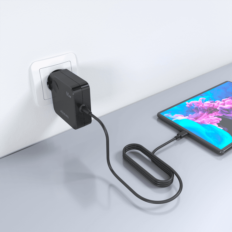 CARGADOR AISENS 65W PD3.0 1XUSB-C 1.5M NEGRO miniatura 7