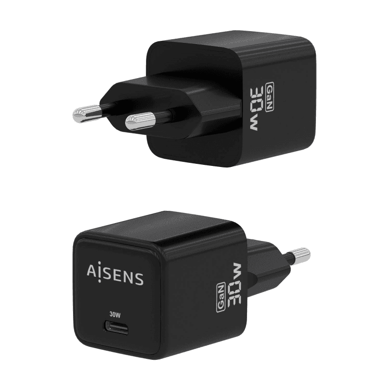 Cargador Aisens GaN 30W USB-C PD3.0 QC4.0 Negro miniatura 4