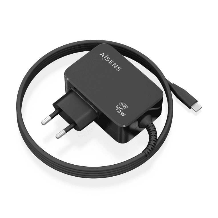 Cargador Aisens GAN 45W PD3.0 1xUSB-C 1.8m Negro — imagen 1