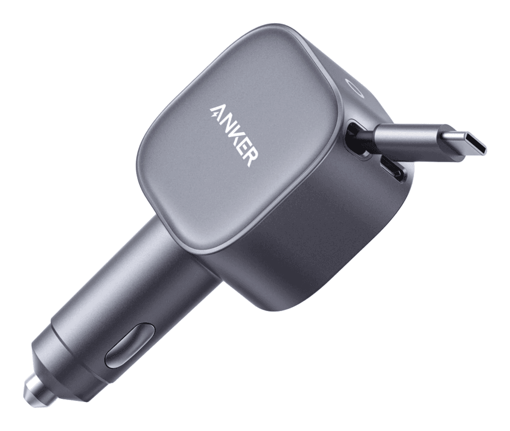 Cargador Anker Coche 75W CableUSB-C Retractil — imagen 1