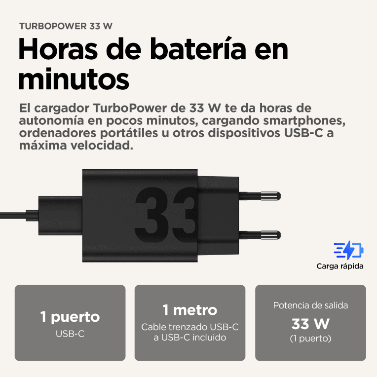 Cargador De Pared Motorola TurboPower 33W miniatura 4