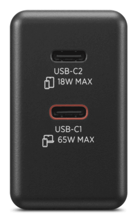 CARGADOR LENOVO DUAL USB-C 65W GAN NEGRO miniatura 4