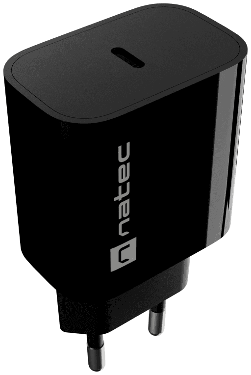 CARGADOR NATEC RIBERA 20W 1XUSB-C PD3.0 NEGRO — imagen 1
