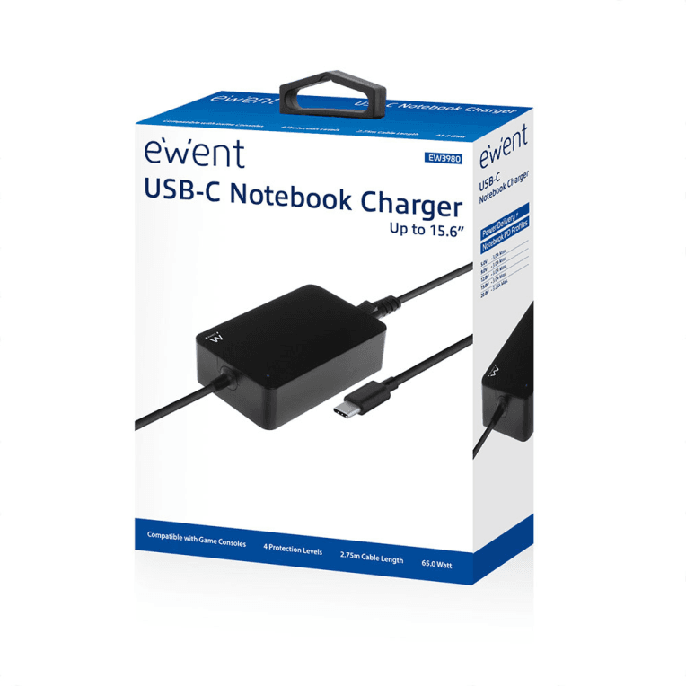 Cargador para portátil Ewent USB-C 65W Negro miniatura 6