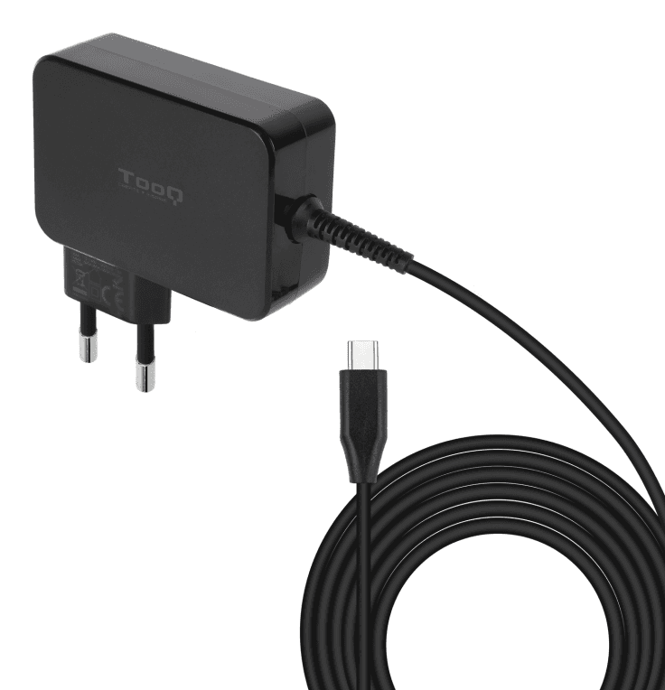 Cargador Tooq Portatil Gan USB-C PD 100W Negro miniatura 2