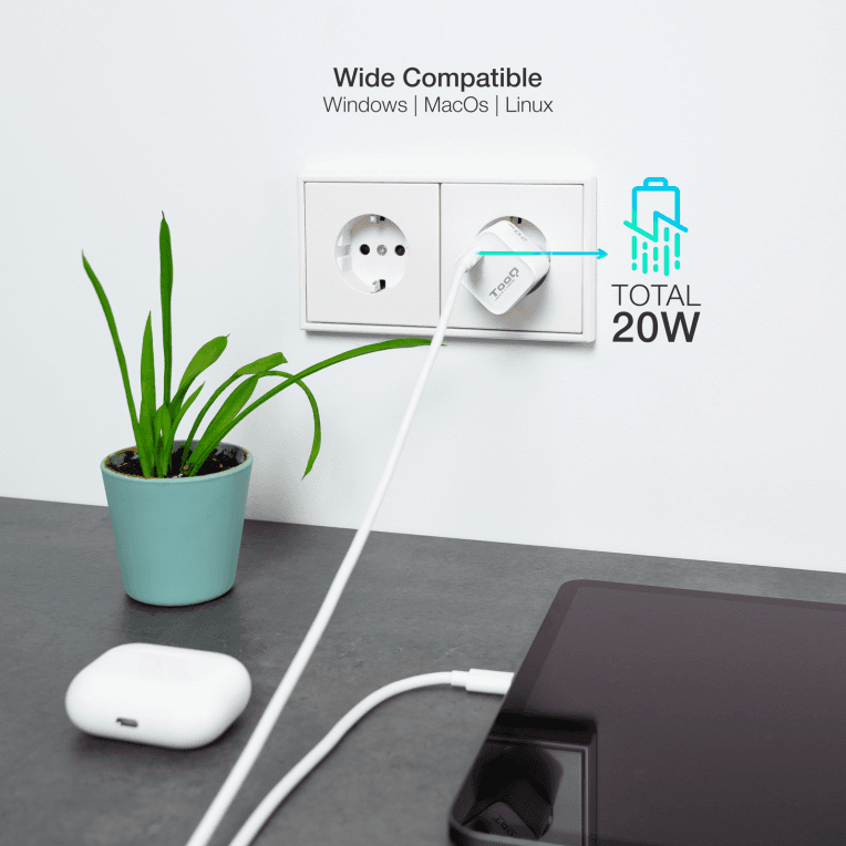 Cargador Tooq USB-C PD 20W miniatura 5