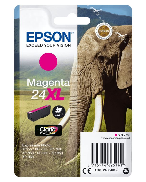 Cartucho de Tinta Silla Epson 24Xl Magenta miniatura 2