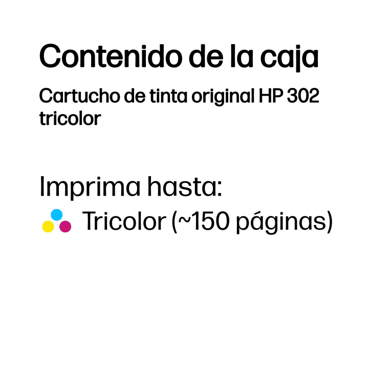 Cartucho de Tinta Silla HP 302 Tricolor miniatura 4