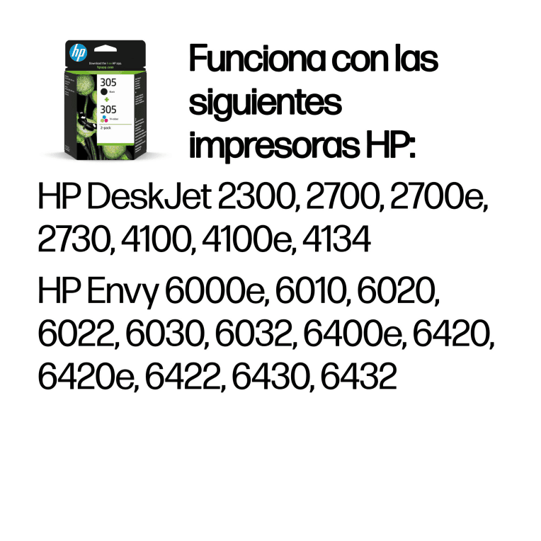Cartucho de Tinta Silla Hp 305 Pack Color Negro miniatura 3