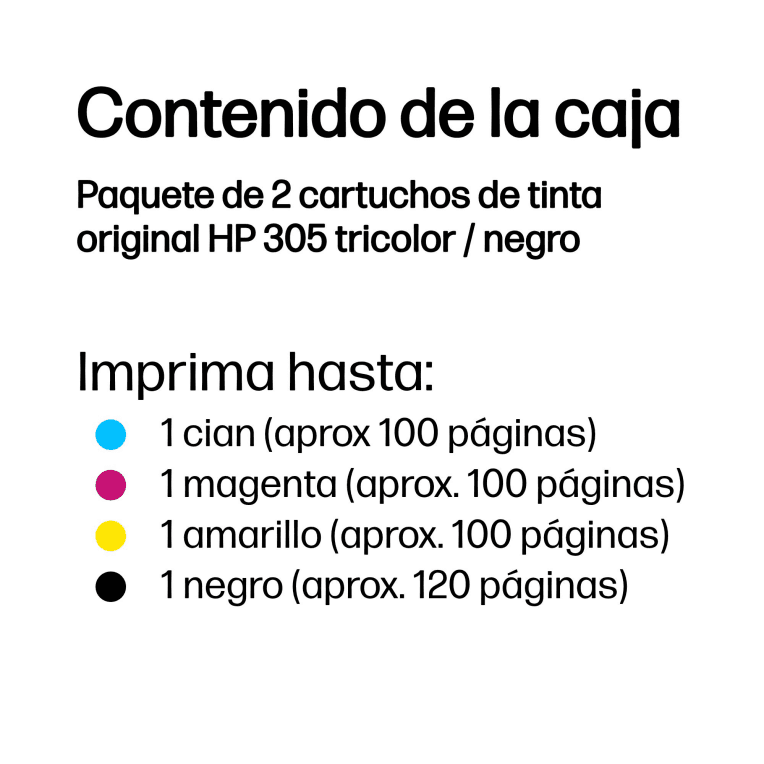 Cartucho de Tinta Silla Hp 305 Pack Color Negro miniatura 4