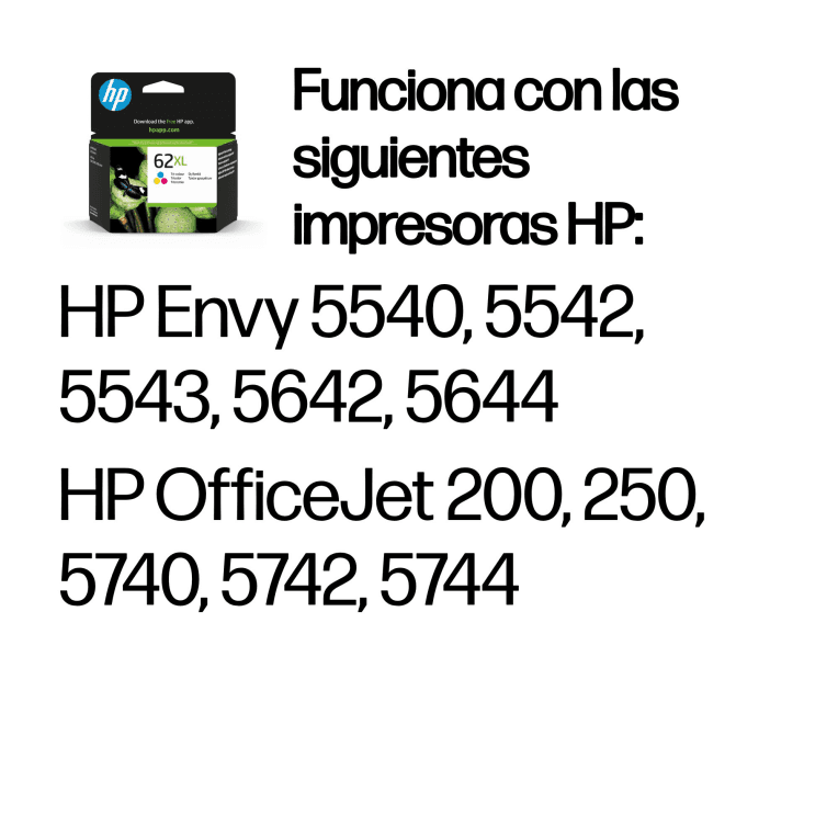 Cartucho de Tinta Silla HP 62XL Tricolor miniatura 3