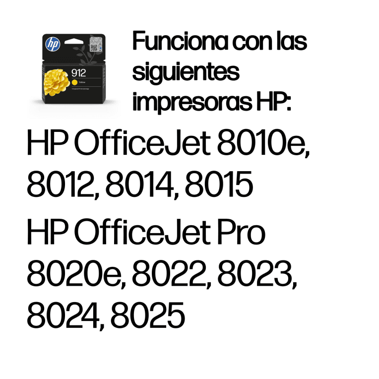 Cartucho de Tinta Silla Hp 912 Amarillo miniatura 3