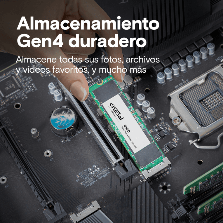 Disco Duro SSD Crucial E100 2 TB NVME Gen4 miniatura 4