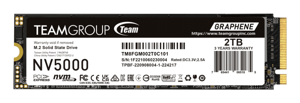 Disco Duro SSD Teamgroup NV 5000 2 TB NVME Gen4