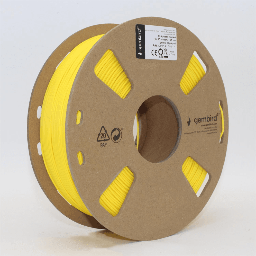 Filamento Gembird Pla Amarillo 1.75mm 1Kg