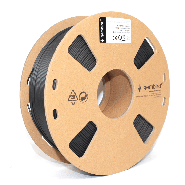 Filamento Gembird Pla Negro 1.75mm 1Kg