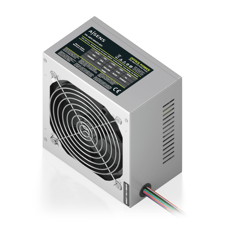Fuente Aisens ATX 500W Plata miniatura 2