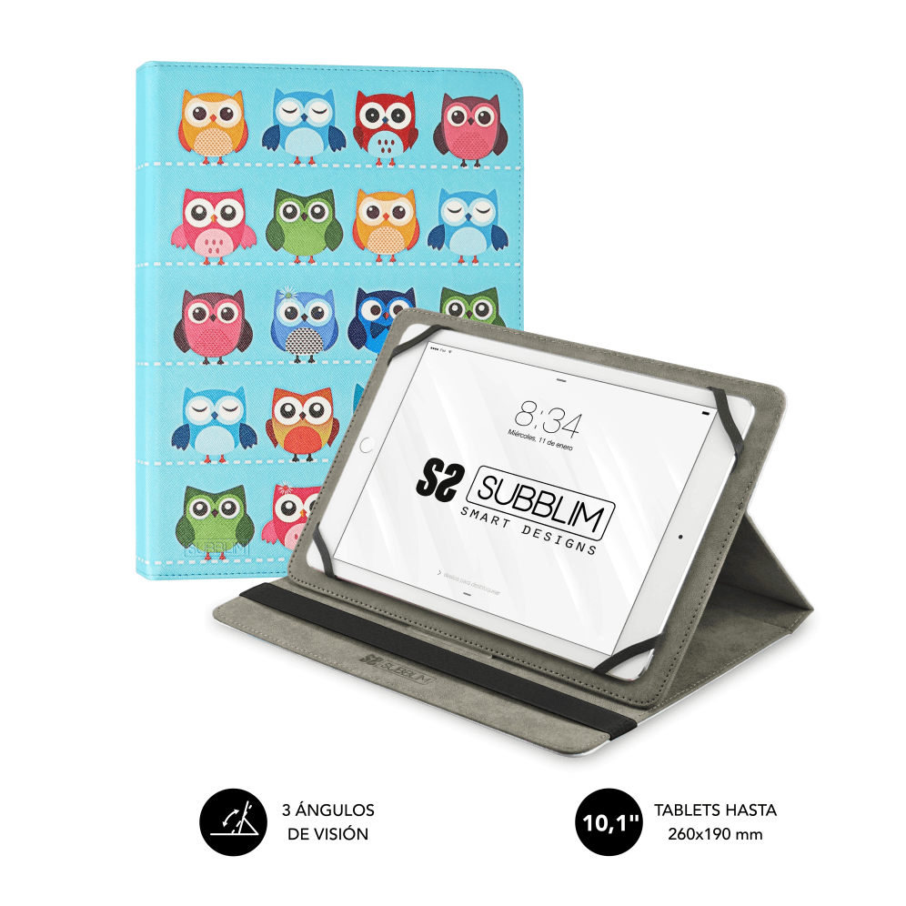 Funda de Tablet Subblim Trendy Case Owls 10.1"
