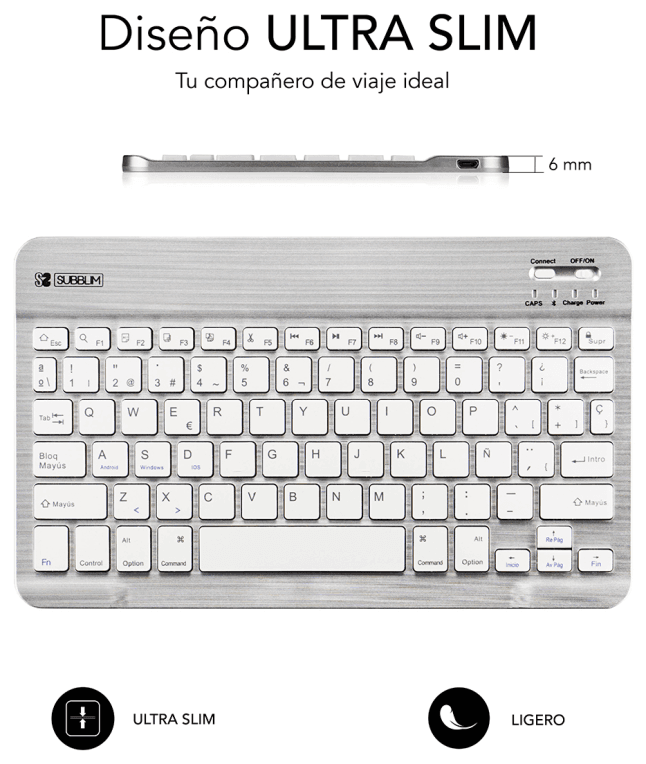 FUNDA TABLET SUBBLIM KEYTAB USB 10,1" ENGLAND 1 miniatura 3