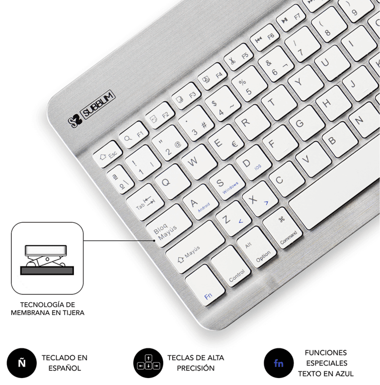 FUNDA TABLET SUBBLIM KEYTAB USB 10,1" ENGLAND 1 miniatura 5
