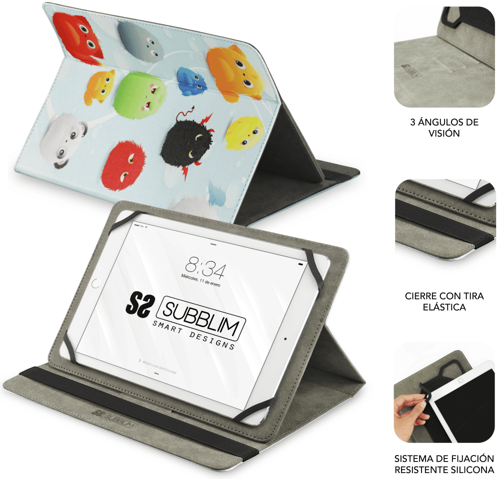 FUNDA TABLET SUBBLIM TRENDY CASE FURRY 10.1" miniatura 2